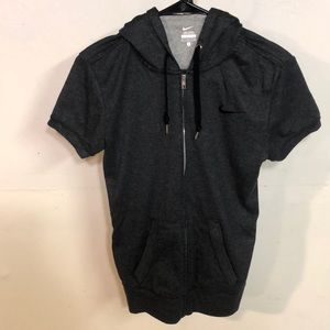 Nike short sleeve hoodie black size small